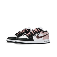 Custom Air Jordan 1 Black Pink Red Low