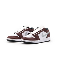 Custom Air Jordan 1 Dark Red White Grey Low