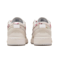 Custom Air Jordan 1 Light Milky Brown Pink Jelly Swoosh Low