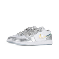 Custom Air Jordan 1 Sliver Jelly Strips Swoosh Low