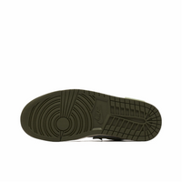 Custom Air Jordan 1 Light Grey Green Snake Scales Low