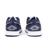 Custom Air Jordan 1 Black Dark Blue White Low