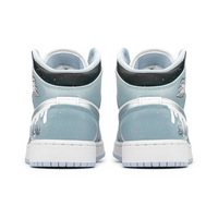 Custom Air Jordan 1 Black Blue Pentagrams