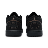 Custom Air Jordan 1 Black Dark Brown Low