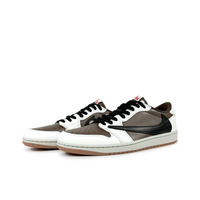 Travis Scott Jordan 1 Custom Jordans White Brown Black