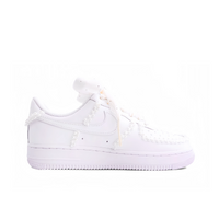 Custom Air Force 1 White Pearls Wedding Shoes