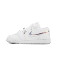 Custom Air Jordan 1 White Jelly Strips Swoosh