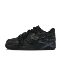 Custom Air Force 1 Low Extra Lace Metal Chain Grid Patch Swoosh