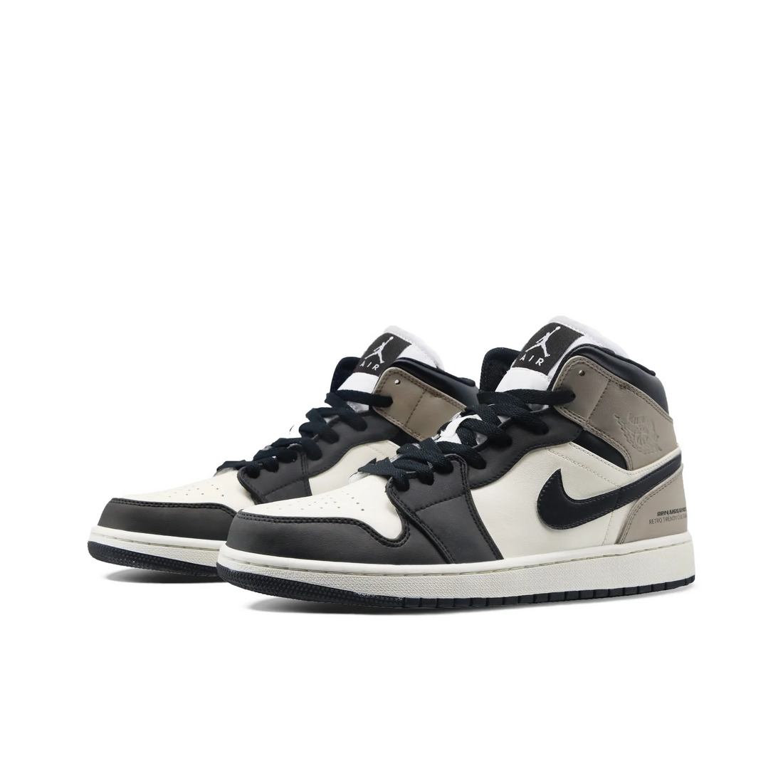 Custom Air Jordan 1 Black White Pink Low (Copy)