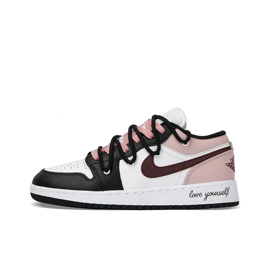 Custom Air Jordan 1 Black Pink Red Low