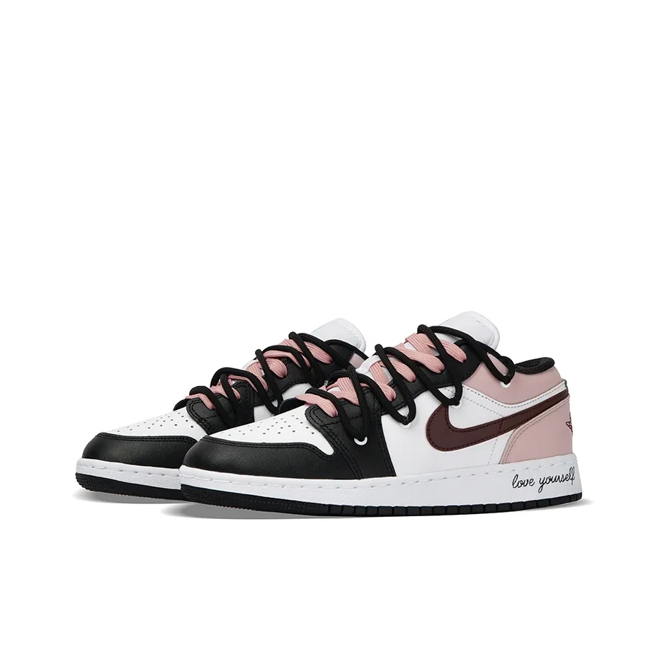 Custom Air Jordan 1 Black Pink Red Low