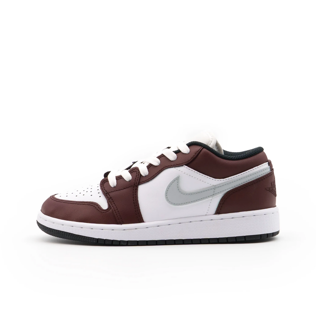Custom Air Jordan 1 Dark Red White Grey Low