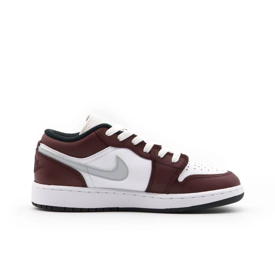 Custom Air Jordan 1 Dark Red White Grey Low