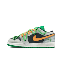 Custom Air Jordan 1 Black Grey Orange Green Low