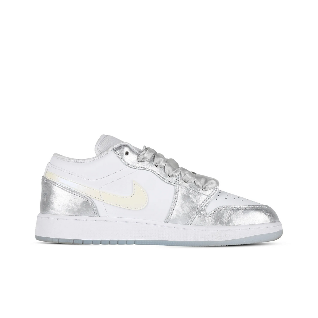 Custom Air Jordan 1 Sliver Jelly Strips Swoosh Low