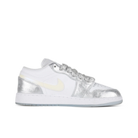 Custom Air Jordan 1 Sliver Jelly Strips Swoosh Low