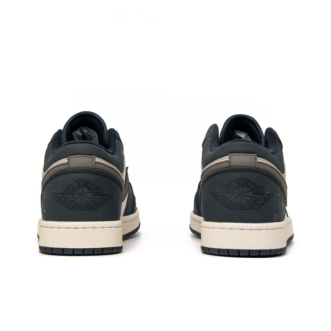 Custom Air Jordan 1 Black Brown White Ink Splash Low