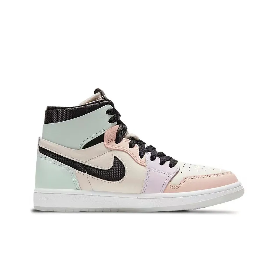 Custom Air Jordan 1 Light Orange Green Purple Black White Panda