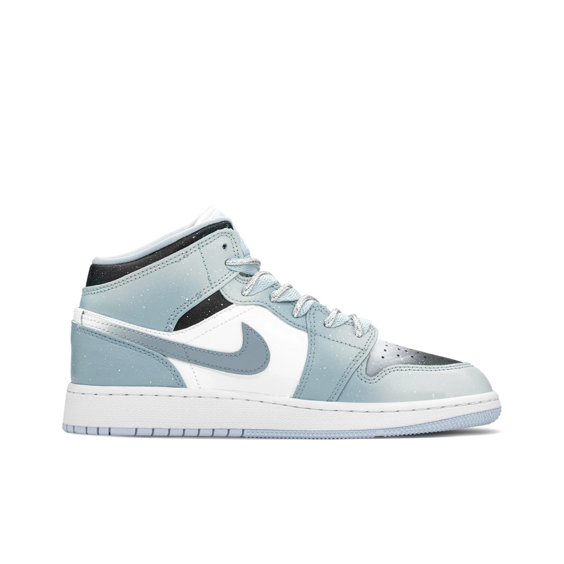 Custom Air Jordan 1 Black Blue Pentagrams