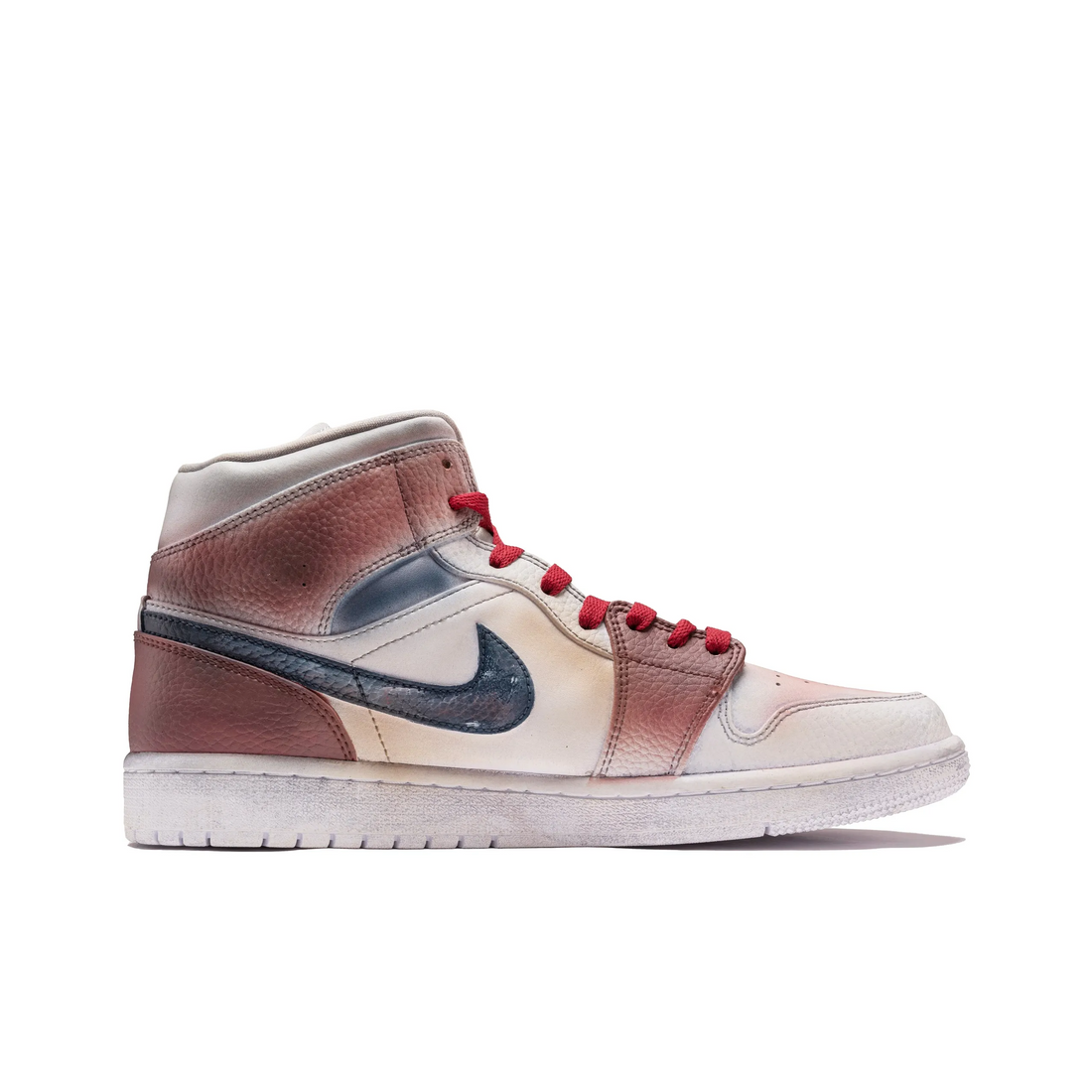 Custom Air Jordan 1 Red Dull Blue Graffiti