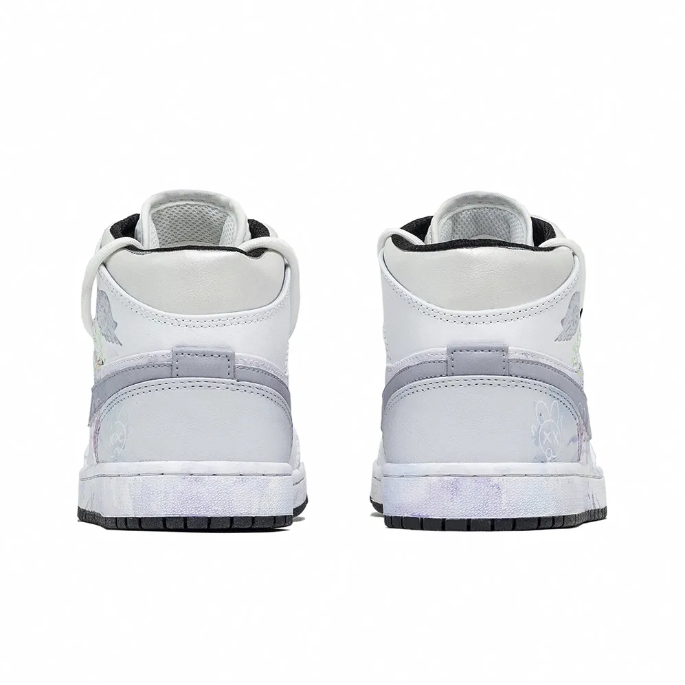 Custom Air Jordan 1 Light Blue Purple Graffiti