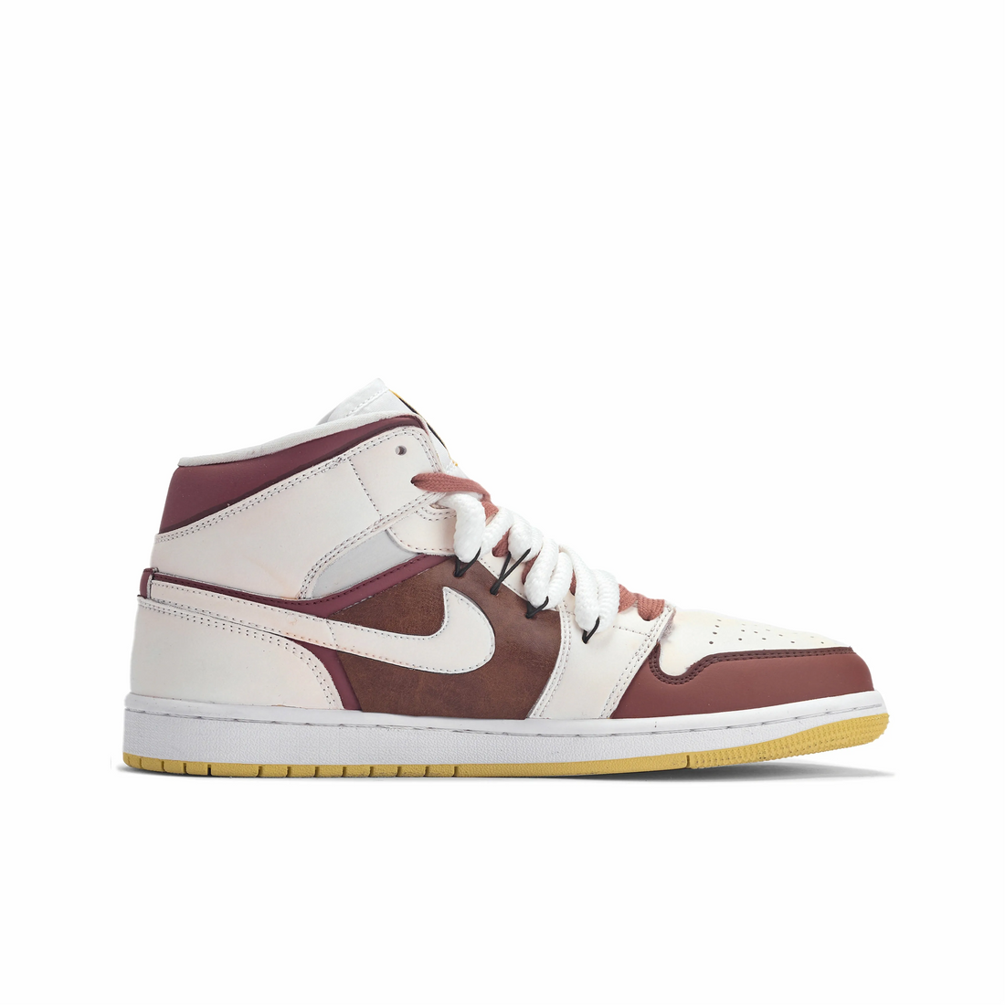 Custom Air Jordan 1 White Red Maple Leaves