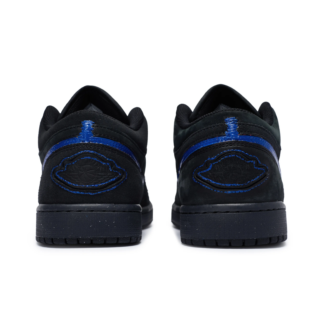 Custom Air Jordan 1 Black Dark Blue Low