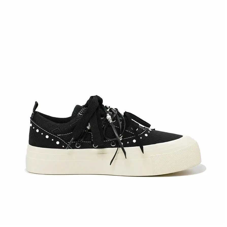Custom Sneaker Stars Black Dark Pattern Diamond Embellishment