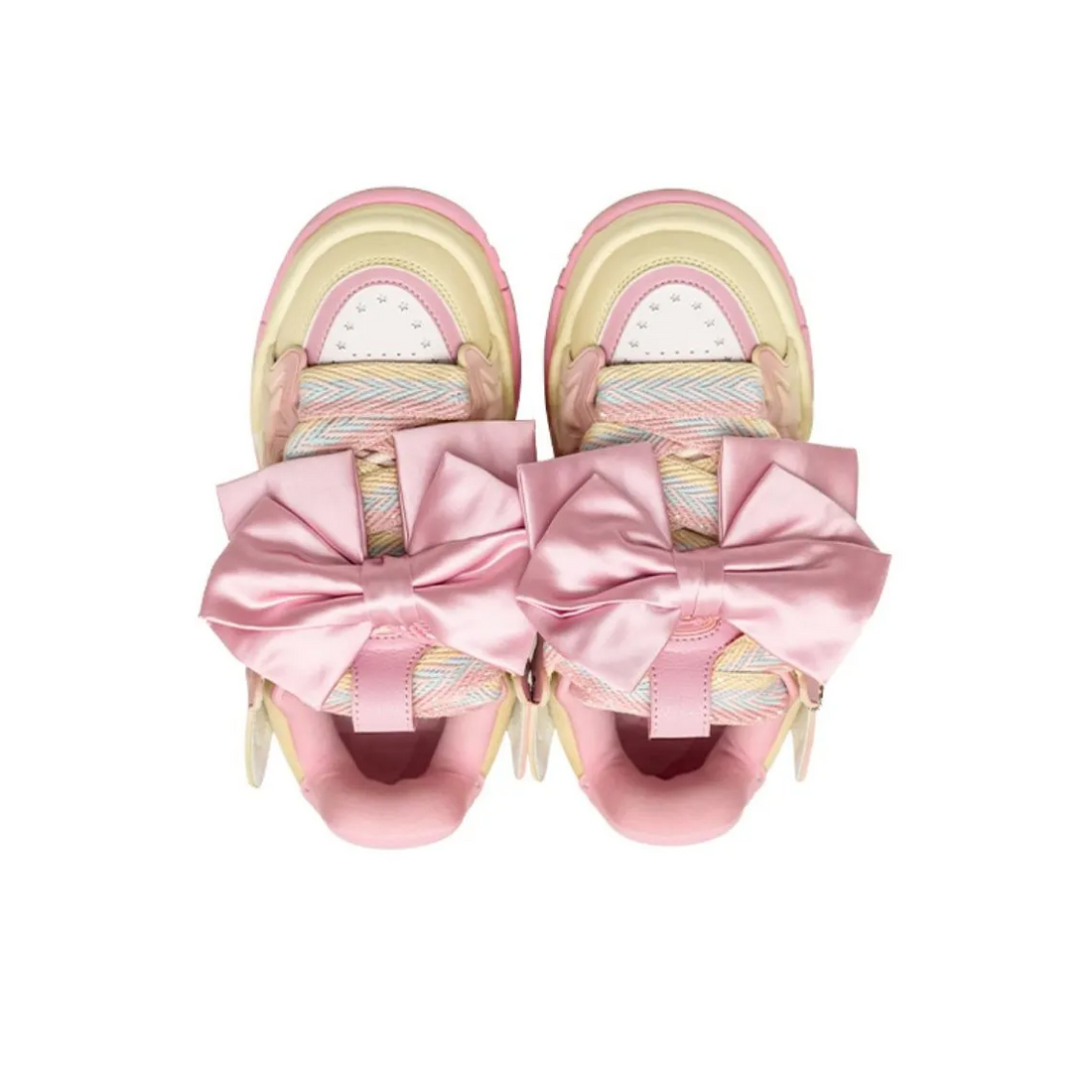 Custom Sneaker Stars Pink Beige Gradient