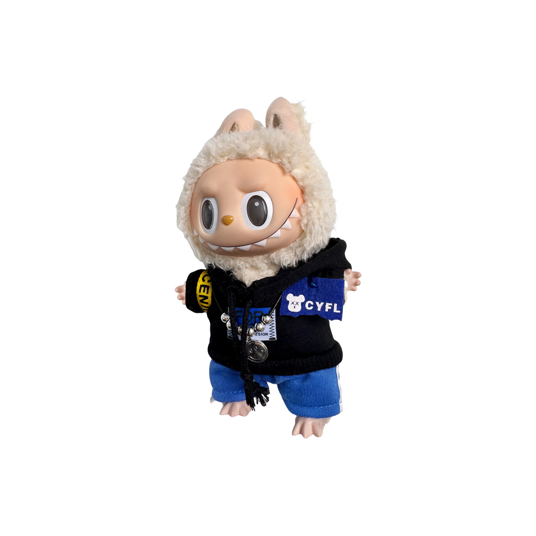 Custom Labubu Black Blue Hip-hop Suit