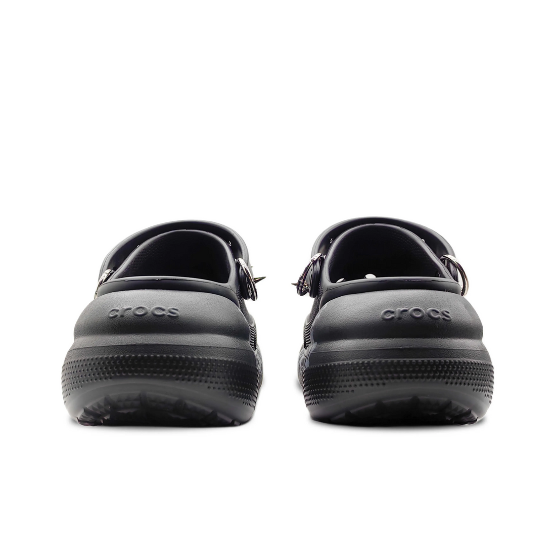 Custom Crocs Black Grey Mechanical Punk Style