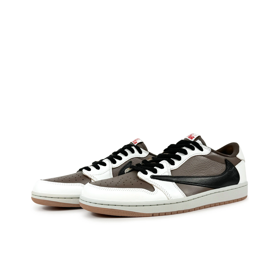 Travis Scott Jordan 1 Custom Jordans White Brown Black
