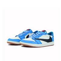 Travis Scott Jordan 1 Custom Jordans White Blue Black