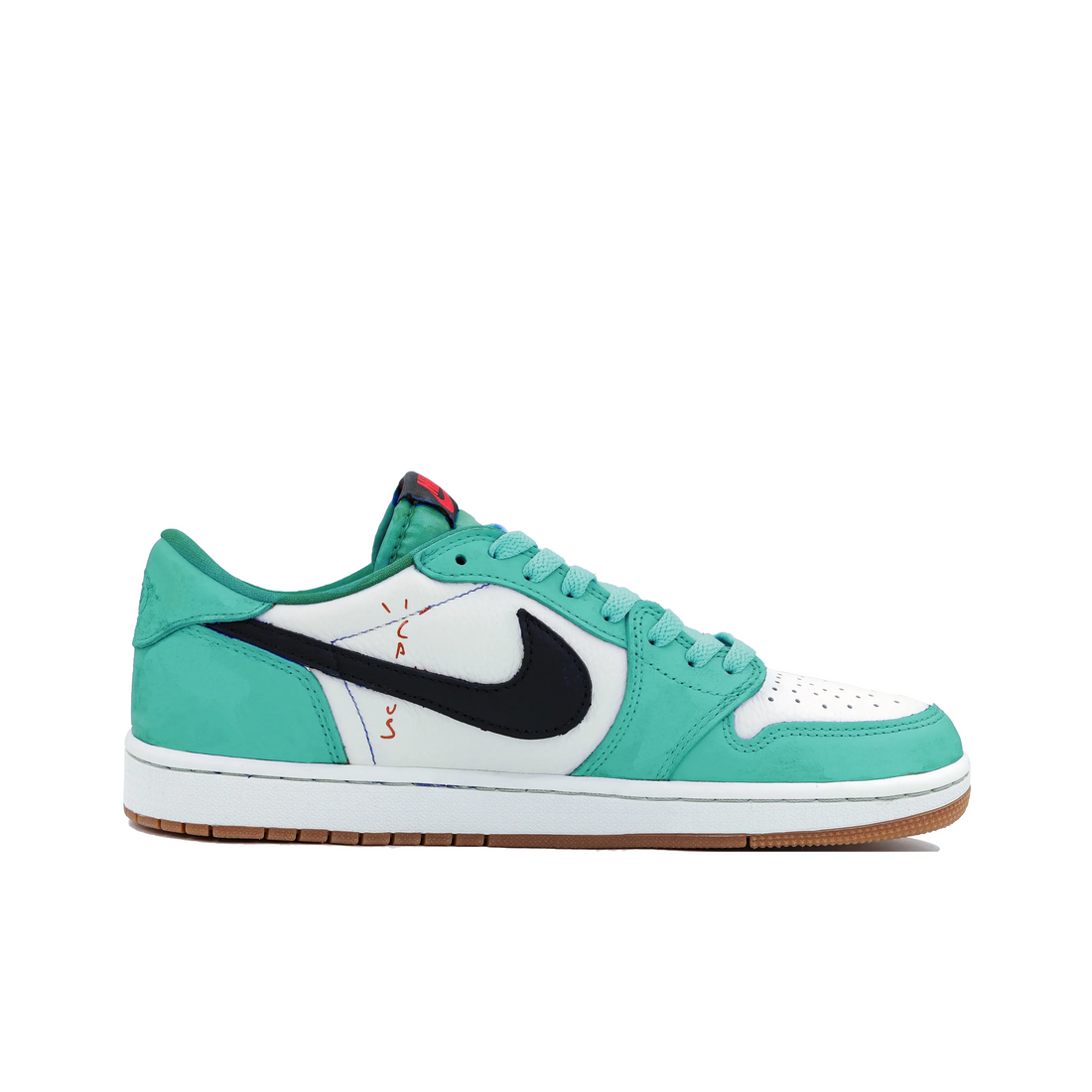 Travis Scott Jordan 1 Custom Jordans Green White Black