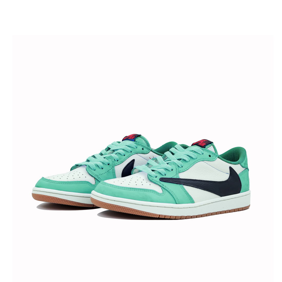 Travis Scott Jordan 1 Custom Jordans Green White Black