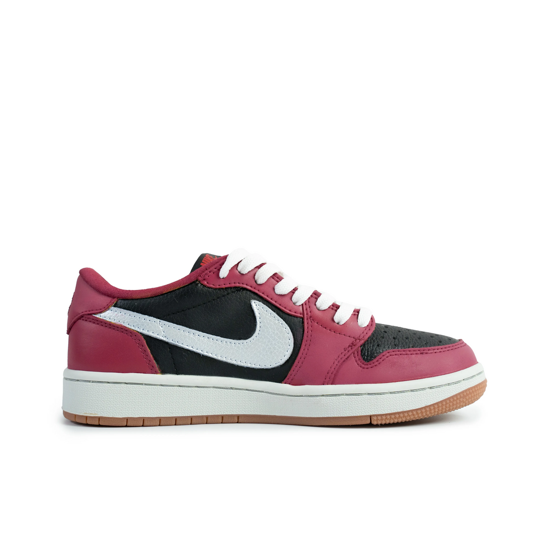 Travis Scott Jordan 1 Custom Jordans Dark Pink Black White