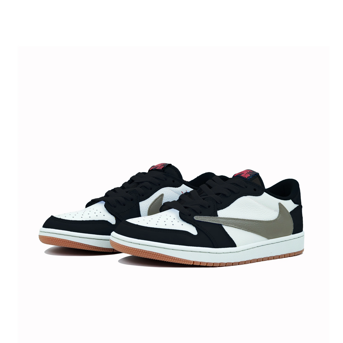 Travis Scott Jordan 1 Custom Jordans Black White Grey
