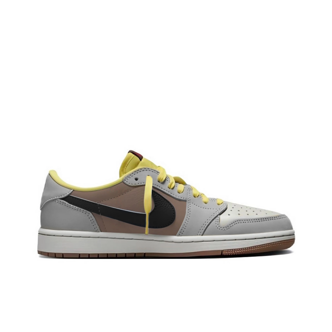 Travis Scott Jordan 1 Custom Jordans Grey Khaki Black