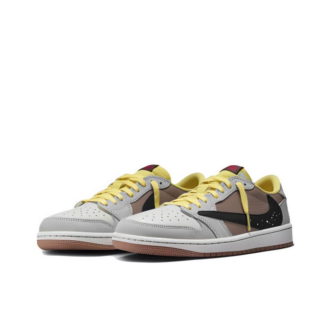 Travis Scott Jordan 1 Custom Jordans Grey Khaki Black