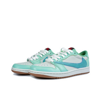 Travis Scott Jordan 1 Custom Jordans Lake Blue White