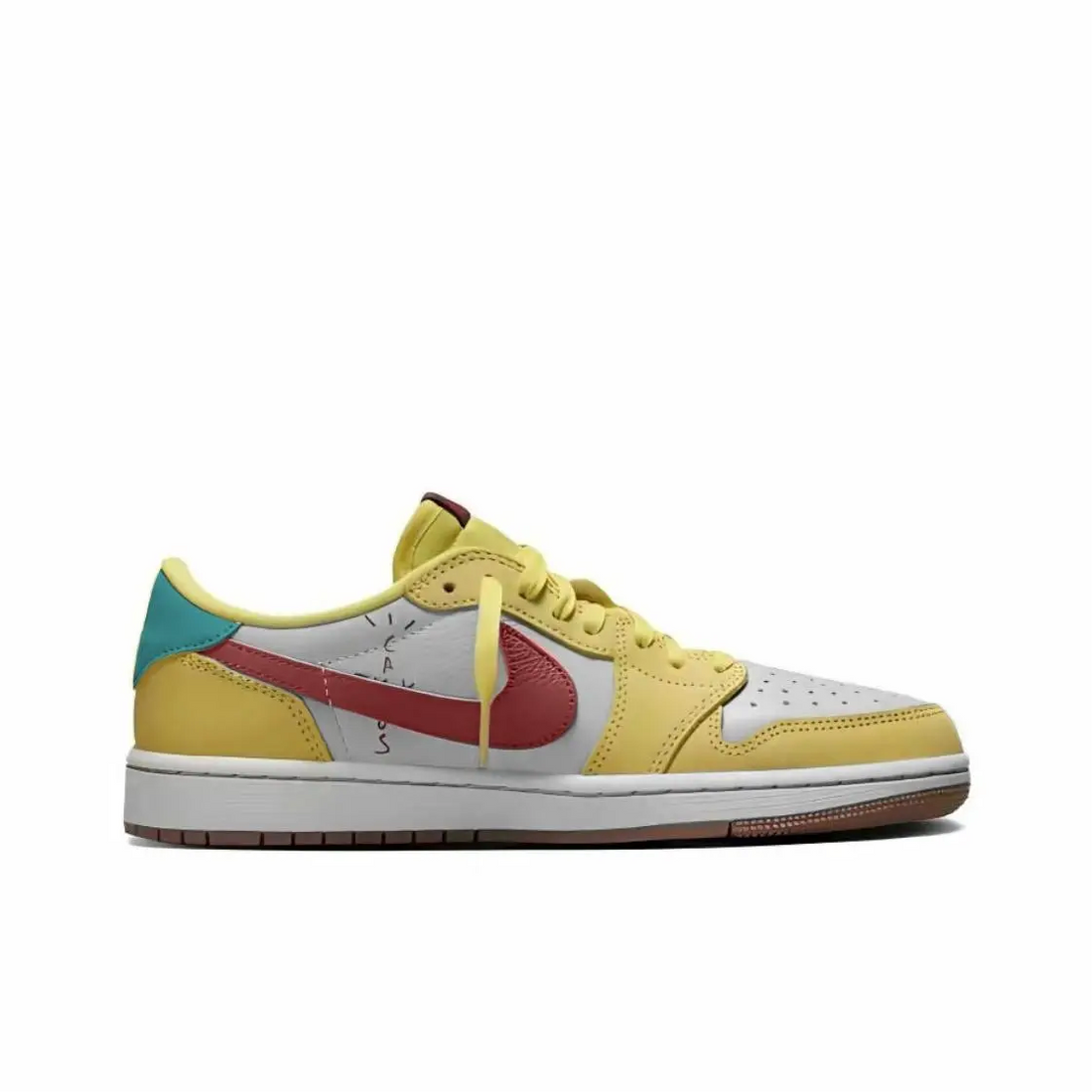 Travis Scott Jordan 1 Custom Jordans Yellow Red White