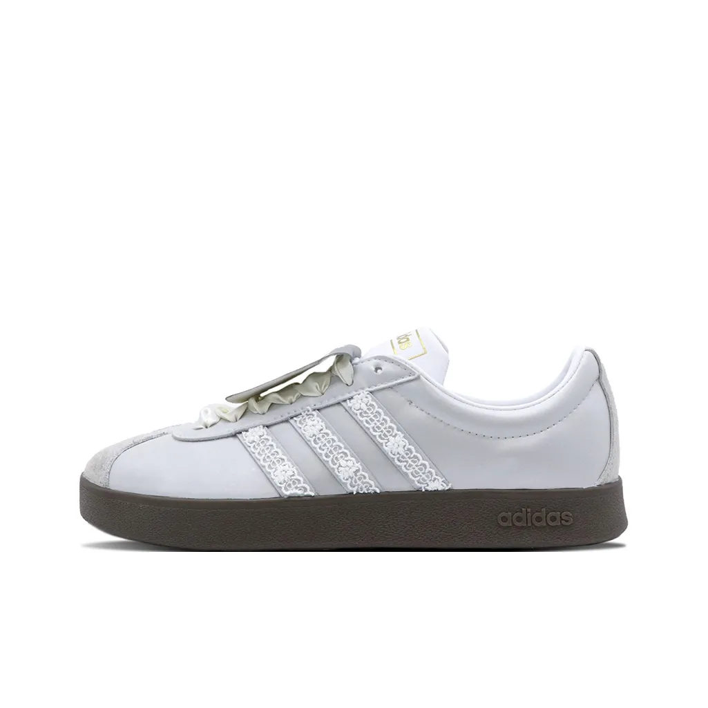 Light Grey With White Lace - Adidas Samba Custom