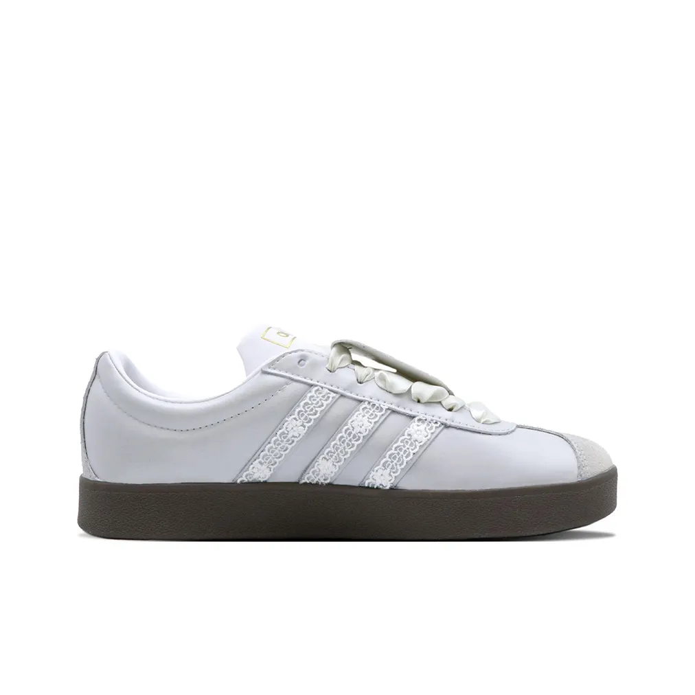 Light Grey With White Lace - Adidas Samba Custom