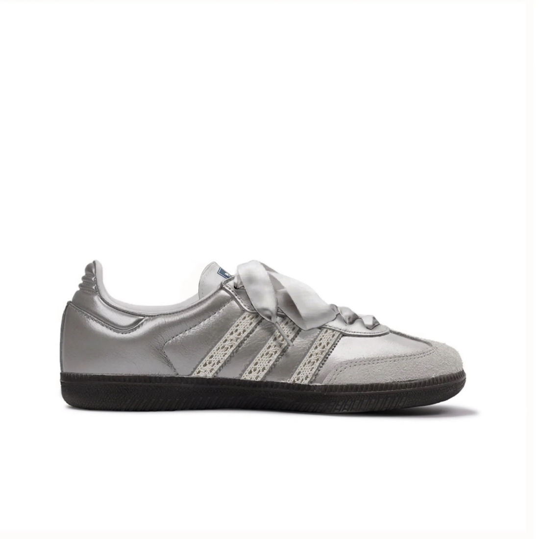 Sliver Off White Lace - Adidas Samba Custom