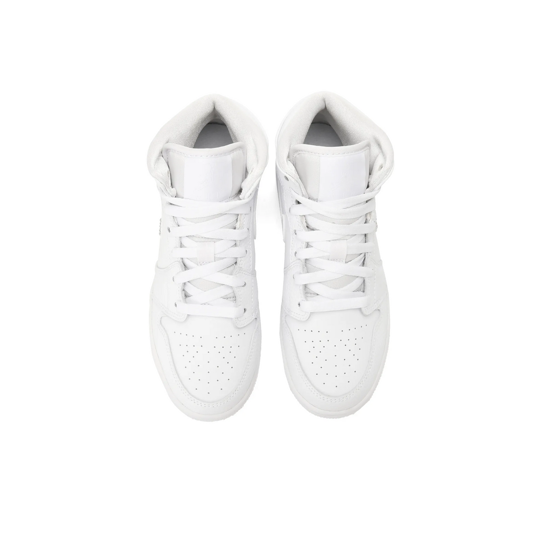 Custom Air Jordan 1 White Diamonds Swoosh
