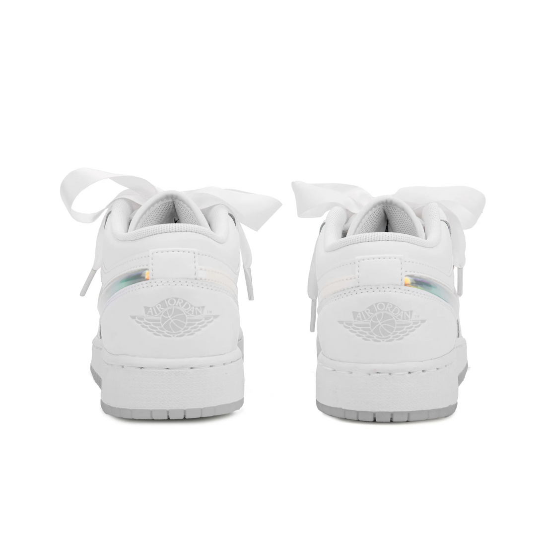 Custom Air Jordan 1 White Jelly Strips Swoosh