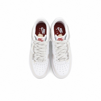 Custom Air Force 1 Light Beige Sliver-Grey Pearls Wedding Shoes
