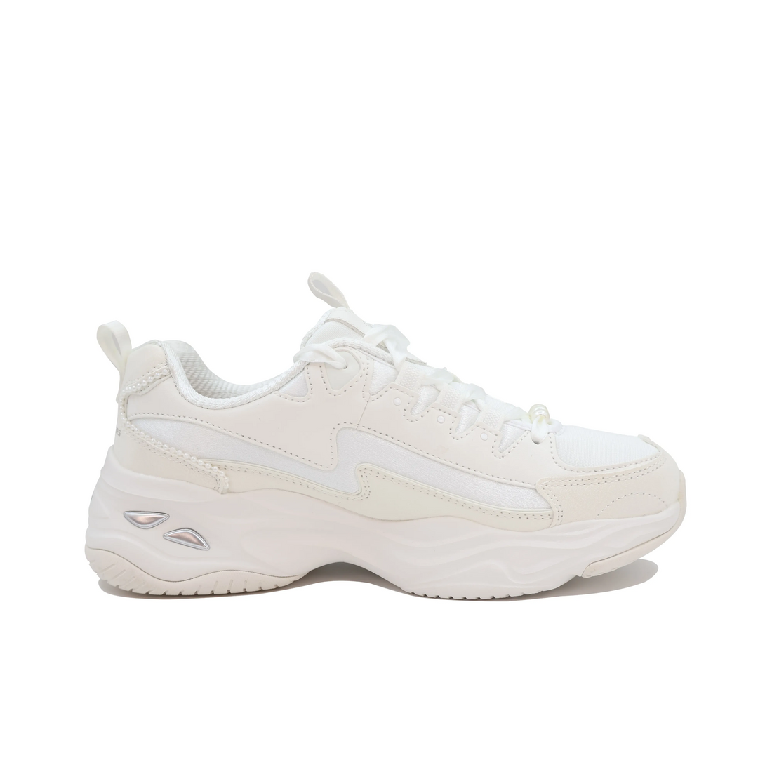 Custom Skechers White Pearl Chain Wedding Shoes