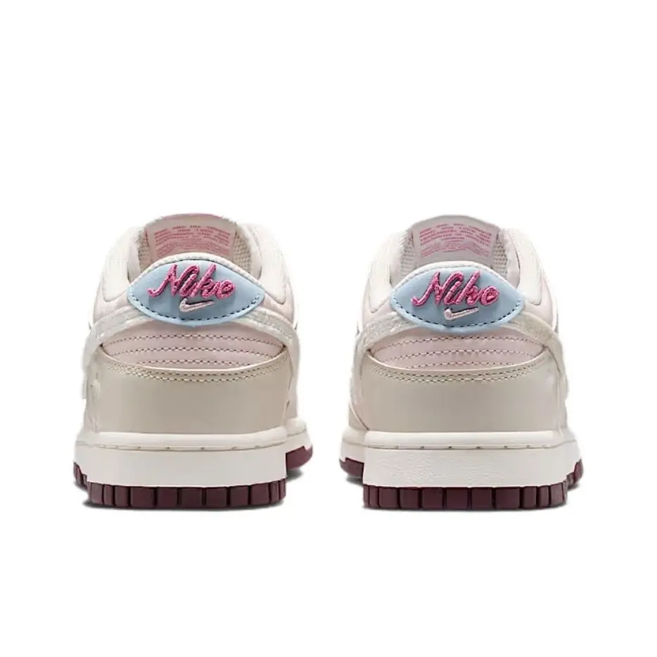 Custom Nike Dunk Low Blush Pink and Ivory Personalized Shoes