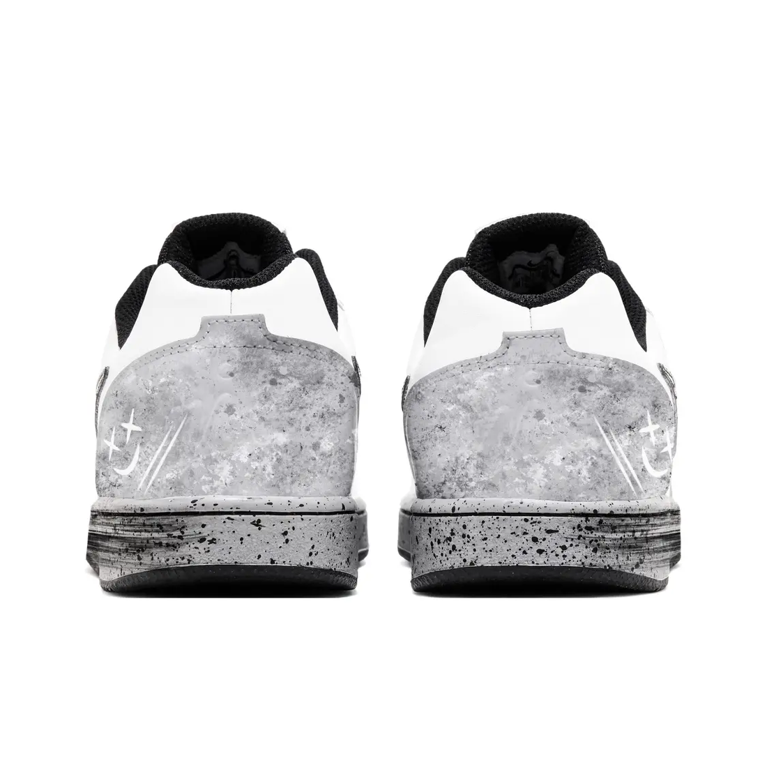 Custom Black and Silver Nike Sneakers Personalized Shoes